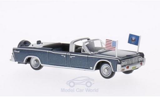Lincoln Continental 1/87 Oxford X100 metallic blue 1961 Staatsfahrzeug mit USA-Standarten diecast model cars