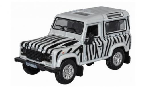 Land Rover Defender 1/76 Oxford 90 white/black RHD diecast model cars