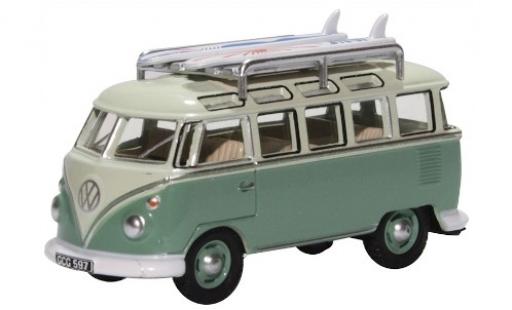Diecast model cars Volkswagen T1 1/76 Oxford Samba green/green mit Dachgepäckträger und Surfboards Volkswagen T1 1/76 Oxford Samba green/green mit Dachgepäckträger und Surfboards diecast model cars