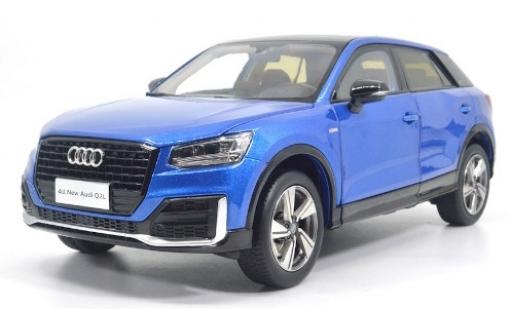 Audi Q2 1/18 Paudi L metallic blue 2018 diecast model cars