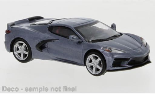 Diecast model cars Chevrolet Corvette 1/87 PCX87 C8 metallic grey 2020 Chevrolet Corvette 1/87 PCX87 C8 metallic grey 2020 diecast model cars
