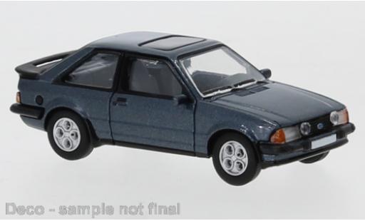 Diecast model cars Ford Escort 1/87 PCX87 MK III XR3 metallic blue 1981 exclusive avec Model Car World Ford Escort 1/87 PCX87 MK III XR3 metallic blue 1981 exclusive avec Model Car World diecast model cars