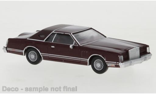 Diecast model cars Lincoln Continental 1/87 PCX87 Mark V metallic red 1977 Lincoln Continental 1/87 PCX87 Mark V metallic red 1977 diecast model cars