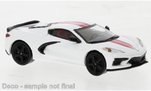Diecast model cars Chevrolet Corvette 1/87 PCX87 C8 white/red 2020 Chevrolet Corvette 1/87 PCX87 C8 white/red 2020 diecast model cars
