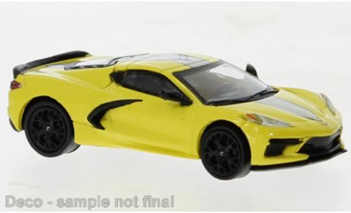 Diecast model cars Chevrolet Corvette 1/87 PCX87 C8 yellow clair/black 2020 Chevrolet Corvette 1/87 PCX87 C8 yellow clair/black 2020 diecast model cars