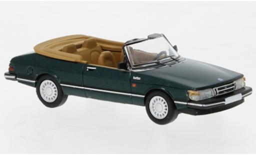 Diecast model cars Saab 900 1/87 PCX87 cabriolet metallise green foncé 1986 Saab 900 1/87 PCX87 cabriolet metallise green foncé 1986 diecast model cars