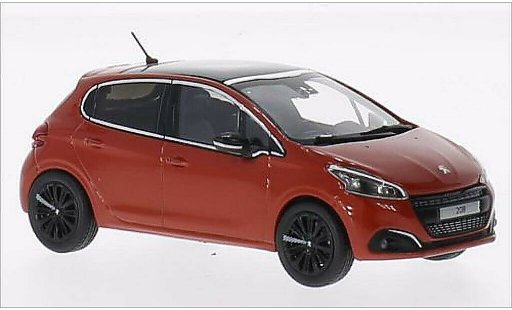 Peugeot 208 Base 1/43 Norev orange 2015 diecast model cars