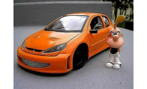 Peugeot 206 WRC 1/18 Solido street racing orange diecast model cars