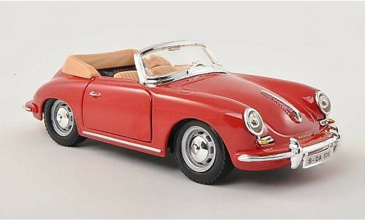 Porsche 356 B B 1/24 Burago Convertible red 1961 diecast model cars