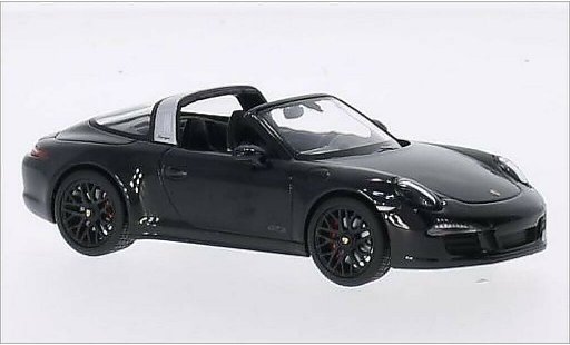 Porsche 911 Targa 1/43 Schuco 4 GTS metallic black diecast model cars