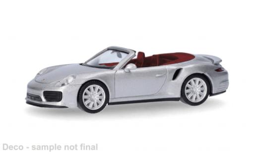 Porsche 991 Turbo 1/87 Herpa 911  silber 1:87 diecast model cars