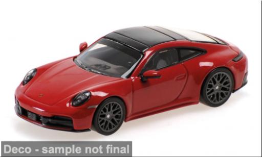Porsche 992 1/64 Minichamps 911 (.2) Carrera rot/schwarz 2025 1:64 diecast model cars