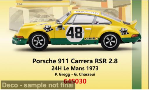 Porsche 911 1/64 Spark Carrera RSR 2.8 24h Le Mans 1973 #48 P.Gregg/G.Chasseuil 1:64 diecast model cars