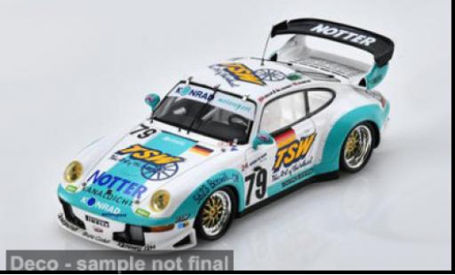 Porsche 996 GT2 1/43 Spark 911 weiss/t&Atilde;&frac14;rkis 24h Le Mans 1997 #79 M.Ligonnet/T.Seiler 1:43 diecast model cars