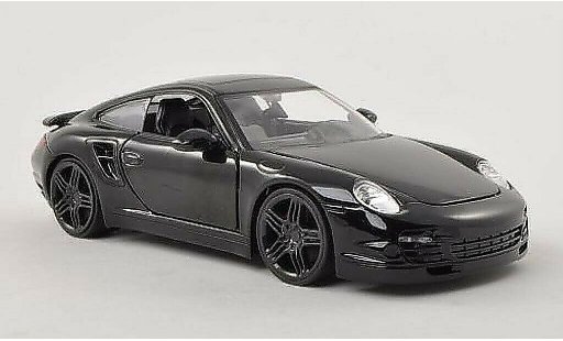 Porsche 911 S 1/24 Jada Toys black 2007 diecast model cars