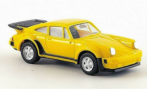 Porsche 911 Turbo 1/87 Herpa yellow diecast model cars