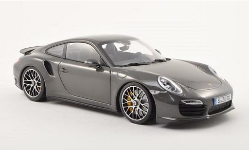 Porsche 911 Turbo S 1/18 Minichamps anthracite 2013 diecast model cars