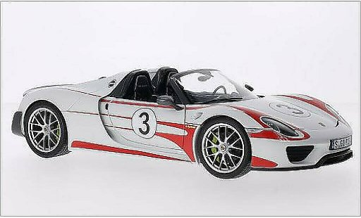 Porsche 918 Base 1/18 Minichamps Spyder white/Dekor 2013 diecast model cars