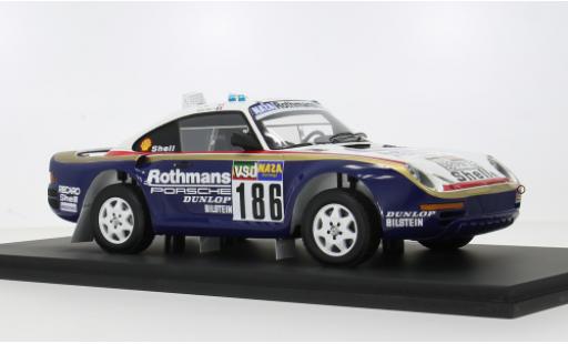 Porsche 959 1/18 Spark Rally Paris Dakar 1986 #186 R.Metge/D.Lemoine 1:18 diecast model cars