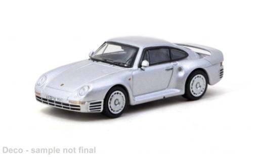 Porsche 959 1/64 Tarmac Works silber 1989 1:64 diecast model cars