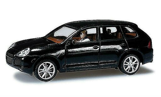 Porsche Cayenne S 1/87 Herpa black DioramaReady diecast model cars
