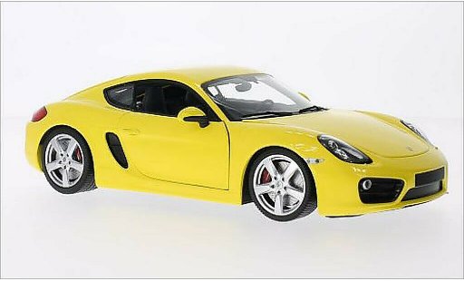 Porsche Cayman Base 1/18 Minichamps yellow 2013 diecast model cars
