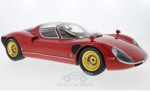 Diecast model cars Alfa Romeo T33 1/18 Premium ClassiXXs Tipo 33 Stradale red 1967 mit goldenen Felgen Alfa Romeo T33 1/18 Premium ClassiXXs Tipo 33 Stradale red 1967 mit goldenen Felgen diecast model cars