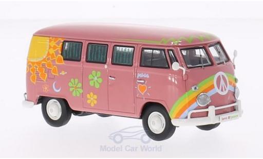 Diecast model cars Volkswagen T1 B 1/43 Premium ClassiXXs Bus pink Flower Power Volkswagen T1 B 1/43 Premium ClassiXXs Bus pink Flower Power diecast model cars
