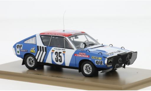 Renault 17 1/43 Spark Rally East African Safari 1975 #35 J.F.Piot/J.De Alexandris 1:43 diecast model cars