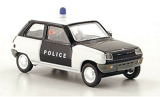 Renault 5 Base 1/87 Herpa Police (F) black/white diecast model cars