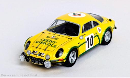 Alpine A110 1/43 Trofeu Renault Crit&eacute;rium de la C&ocirc;te Fleurie 1974 #10 J.Bourdon/J.Moutard 1:43 diecast model cars