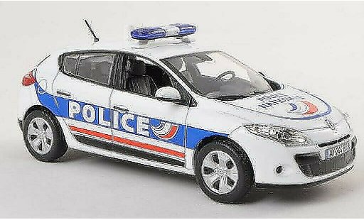Renault Megane Base 1/43 Norev Police Nationale Police (F) 2010 diecast model cars