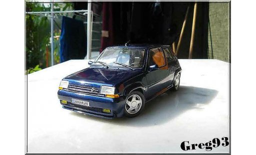 Renault 5 Phase 2 1/18 Norev GT Turbo blue lagon 2 diecast model cars