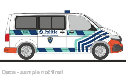 Diecast model cars Volkswagen T6 1/87 Rietze .1 bus Politie Mechelen (BE) Volkswagen T6 1/87 Rietze .1 bus Politie Mechelen (BE) diecast model cars