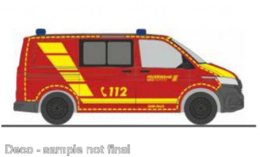 Diecast model cars Volkswagen T6 1/87 Rietze .1 bus pompiers Wuppertal Volkswagen T6 1/87 Rietze .1 bus pompiers Wuppertal diecast model cars