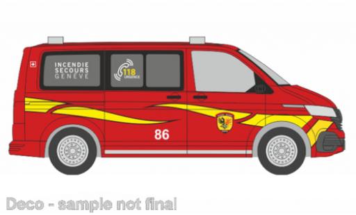 Diecast model cars Volkswagen T6 1/87 Rietze .1 pompiers Genève (CH) Volkswagen T6 1/87 Rietze .1 pompiers Genève (CH) diecast model cars