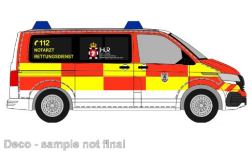 Diecast model cars Volkswagen T6 1/87 Rietze bus Herzogtum Lauenburg services de secours Volkswagen T6 1/87 Rietze bus Herzogtum Lauenburg services de secours diecast model cars