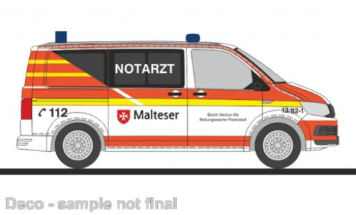 Volkswagen T6 1/87 Rietze bus maltais services de secours Filderstadt diecast model cars