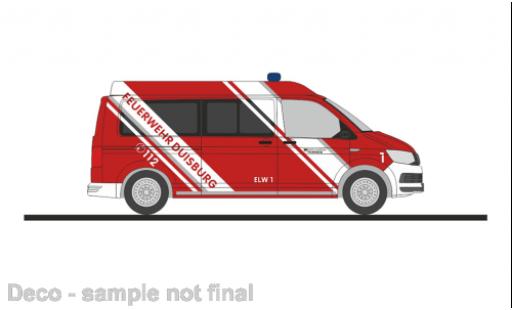 Diecast model cars Volkswagen T6 1/87 Rietze bus pompiers Duisburg Volkswagen T6 1/87 Rietze bus pompiers Duisburg diecast model cars
