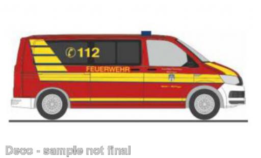 Diecast model cars Volkswagen T6 1/87 Rietze bus pompiers Meiningen Volkswagen T6 1/87 Rietze bus pompiers Meiningen diecast model cars