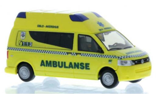 Diecast model cars Volkswagen T5 1/87 Rietze Ambulanse (NO) 2010 Volkswagen T5 1/87 Rietze Ambulanse (NO) 2010 diecast model cars
