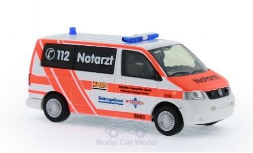 Diecast model cars Volkswagen T5 1/87 Rietze Notarzt ASB KV Wiesbaden 2003 Volkswagen T5 1/87 Rietze Notarzt ASB KV Wiesbaden 2003 diecast model cars