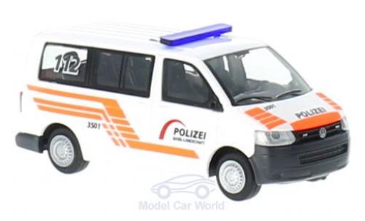 Diecast model cars Volkswagen T5 1/87 Rietze Polizei Baselland (CH) ohne Vitrine Volkswagen T5 1/87 Rietze Polizei Baselland (CH) ohne Vitrine diecast model cars