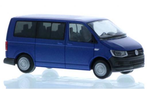 Diecast model cars Volkswagen T6 1/87 Rietze Bus blue court- empattement Volkswagen T6 1/87 Rietze Bus blue court- empattement diecast model cars