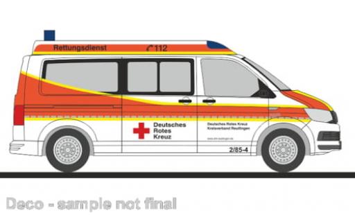 Diecast model cars Volkswagen T6 1/87 Rietze Bus DRK KV Reutlingen 1:87 Volkswagen T6 1/87 Rietze Bus DRK KV Reutlingen 1:87 diecast model cars