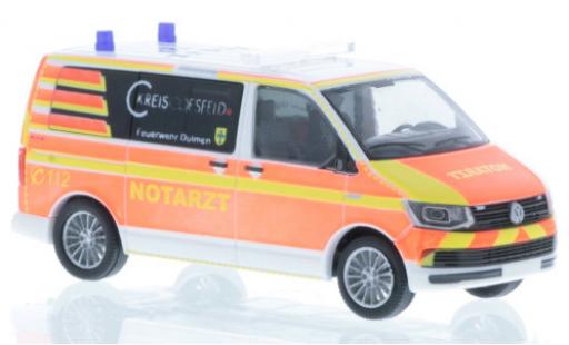 Volkswagen T6 1/87 Rietze Bus Notarzt Feuerwehr Dülmen diecast model cars