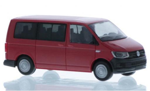 Diecast model cars Volkswagen T6 1/87 Rietze Bus red court- empattement Volkswagen T6 1/87 Rietze Bus red court- empattement diecast model cars