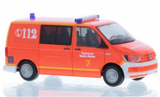 Volkswagen T6 1/87 Rietze Feuerwehr Baden-Baden court- empattement diecast model cars