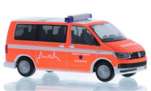 Volkswagen T6 1/87 Rietze Feuerwehr Walldorf court- empattement diecast model cars