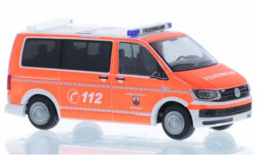 Volkswagen T6 1/87 Rietze Feuerwehr Zirndorf court- empattement diecast model cars
